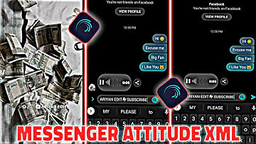 New Attitude Chat Lyrics Xml File || Alight motion Chat Lyrics Video Editing Tutorial || #xml #chat