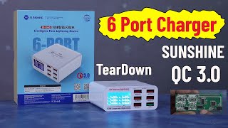 SUNSHINE USB Intelligence fast Charger SS-304Q 6-Port: Full Testing &amp; Teardown 🛠✔🙊