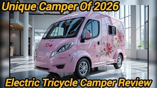2026 Pink Electric Tricycle Camper Review | Futuristic Compact RV First Look