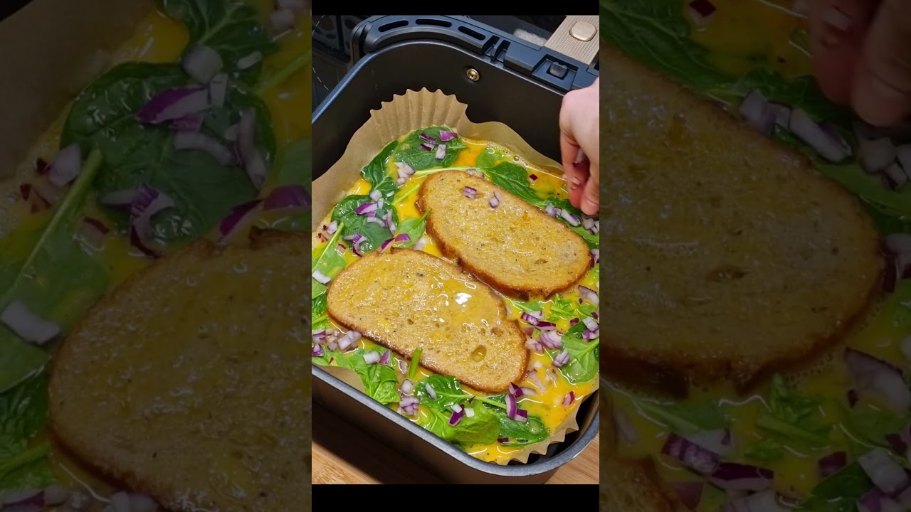 Air Fryer Egg and Ham Breakfast Bake