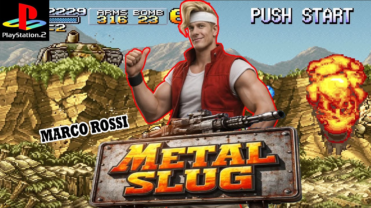 NOSTALGIC - PS2 - METAL SLUG 1 - MARCO ROSSI !!! 