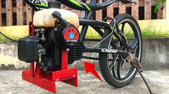 Great idea! A 2-stroke bike will get you moving like lightning
