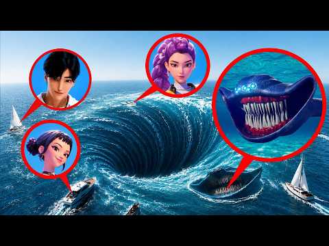 MY DRONE FILMED KPOP DEMON HUNTERS and GRAND MAJA IN THE OCEAN IN REAL LIFE!!!