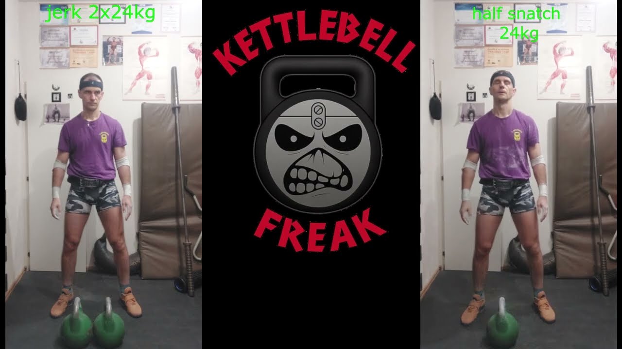 260208 #girevoysport #kettlebell  jerk 24kg / half snatch 24kg