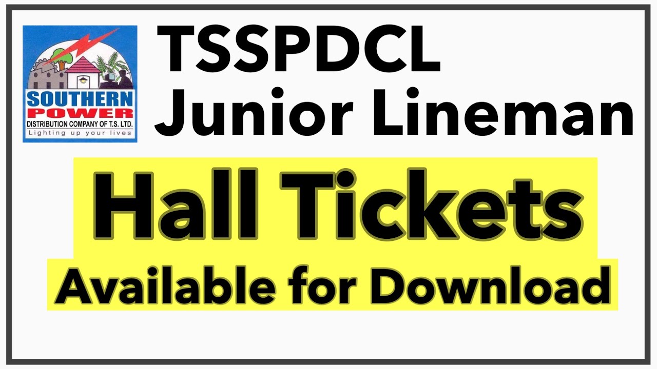 TSSPDCL || Junior Lineman halltickets available for download ||