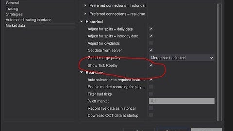 8 COMO ACTIVAR TICK REPLAY EN NINJATRADER 8