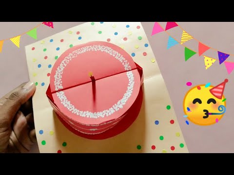DIY Birthday Card | 3D Cake Pop Up Card - YouTube