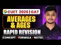 CUET GAT 2026 Quantitative Aptitude 🔥 | Averages & Ages Complete Notes + Formula Sheet 📄