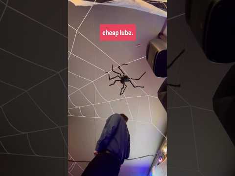 Cheap lube. I like to try out my new jokes with the added peril of a spider that could drop on me.
