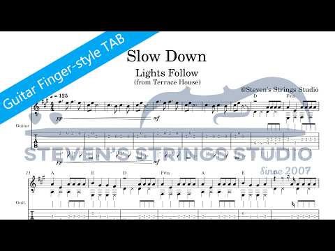 Slow Down (from Terrace House / Guitar Fingerstyle Solo) - Lights Follow