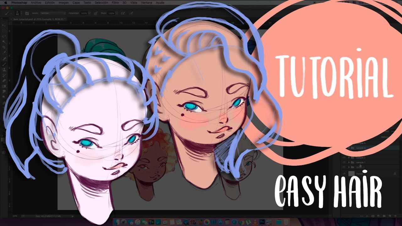 TUTORIAL / How to draw hair / Drawing tutorial for beginners - YouTube