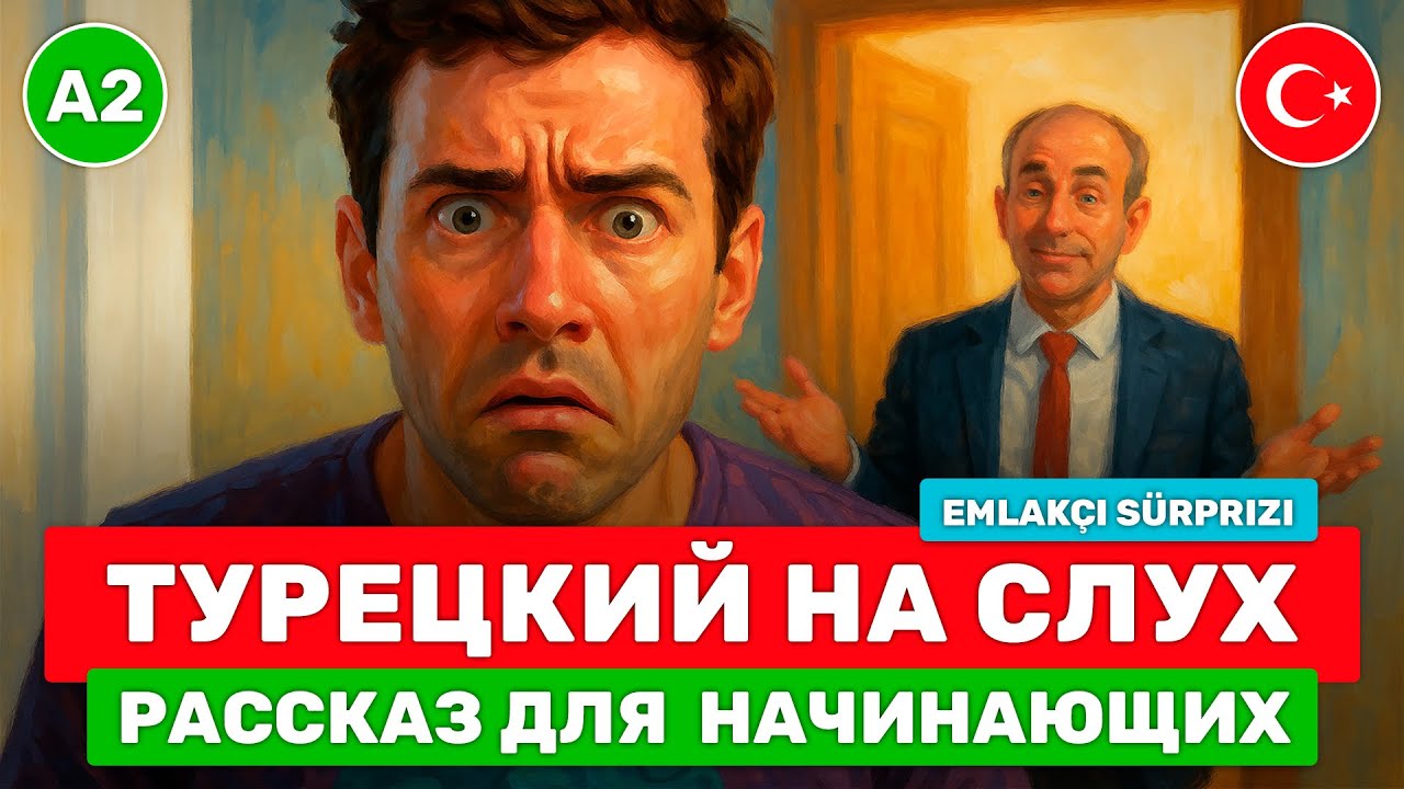 Слушаем простой рассказ на турецком для начинающих // Турецкий на слух // 🏠 Emlakçı Sürprizi (A2)