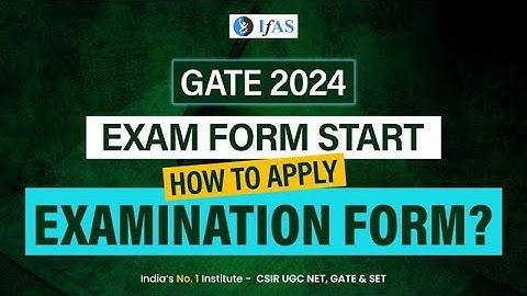 GATE Chemistry Application Form 2024 - How to Fill it?