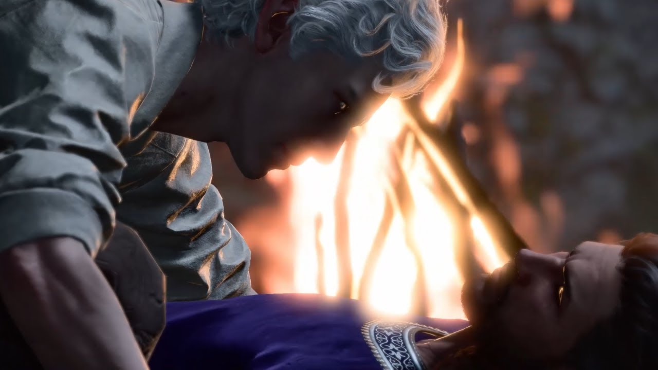 Astarion bites Gale (Astarion Origin Route)