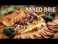French baked brie with cranberries walnuts and honey