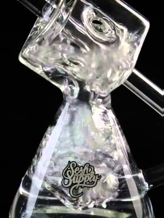 Sesh Supply "Pandora" Cube Perc Mini Beaker with Inception-Style Swiss Cube Body