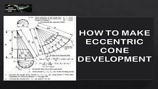 How to Make Eccentric Cone Development Drawing Using AutoCad in Tamil