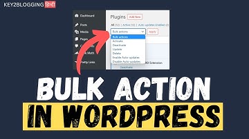 How to Use Bulk Action in WordPress (Hindi)