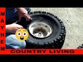 How to make flat proof ATV tires part 1 #MayhemCountryLiving #FoamFilledTires
