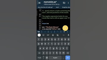 36 Span() method in Python | returns a tuple containing the start-, and end positions of the match
