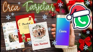 Crea Tarjetas O Postales De Navidad Con Canva Gratis Para Compartir Por Whatsapp 2025
