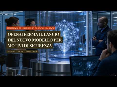 Video OpenAI pauses the launch of the new model for… | Italian A0-A1 lesson from today's news · LINGUAWIRE