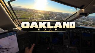 8K | The Controller Watches My Videos | Landing at Oakland | Challenger 350