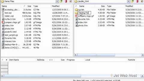 Managing files folders in CuteFTP