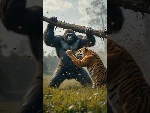 Tiger Caught Bullying Baby Gorilla Tiger Gorilla Maternallove