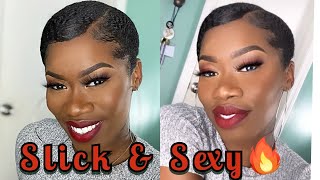 I Attempted to Slick Down My Short Type 4 Hair  | Tapered 4B Hair | Natural Hairstyles