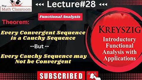 Theorem:Every Convergent Sequence is a Cauchy Seq. but Every Cauchy Seq. may not be convergent.
