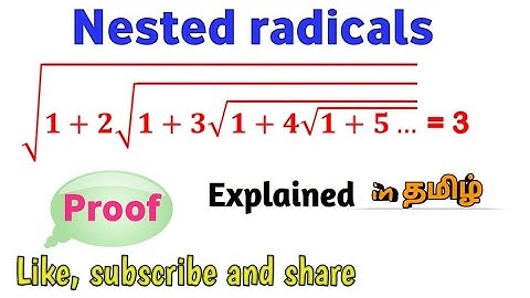 Infinite nested radicals | Ramanujan