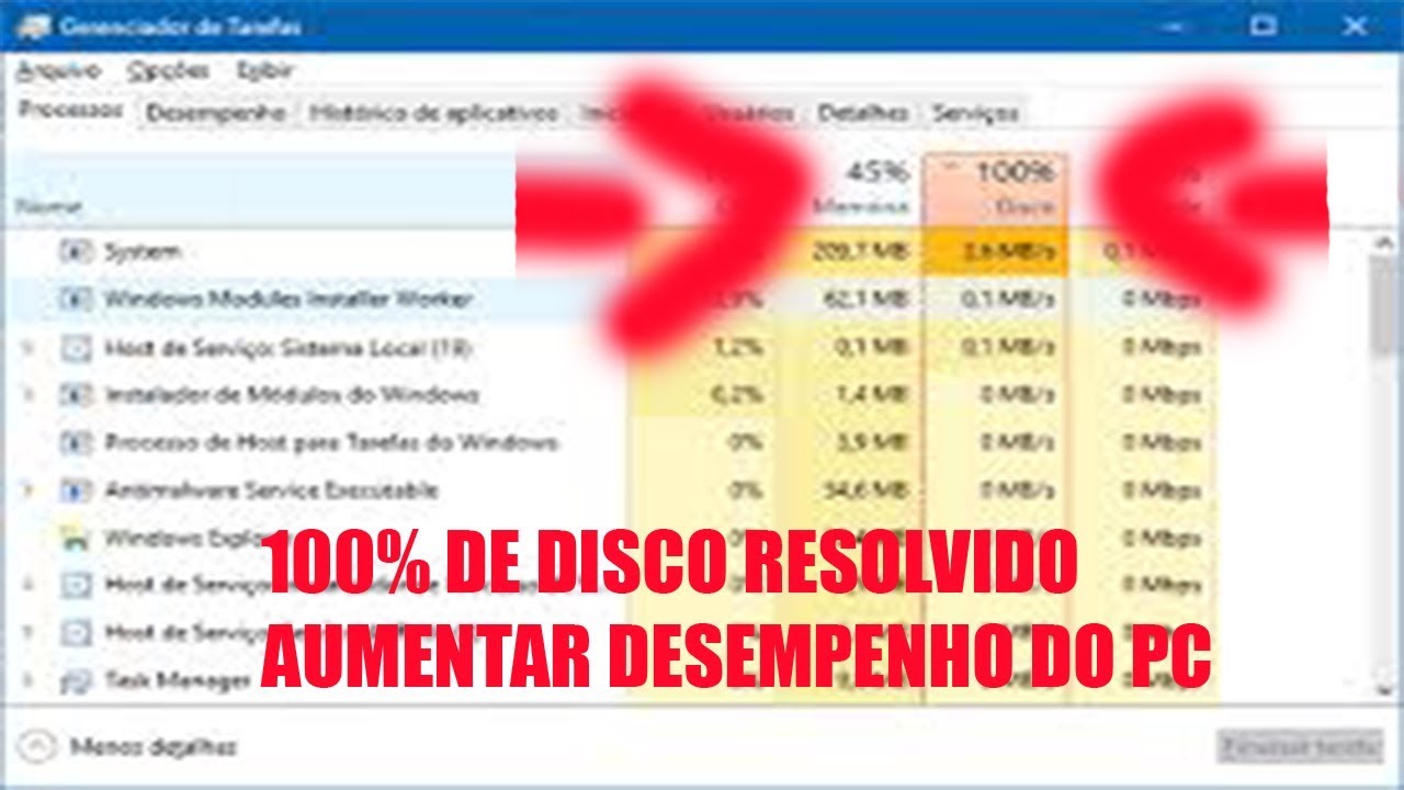Erro 100 Disco Windows 10 – Como corrigir problema de 100% de uso do ...