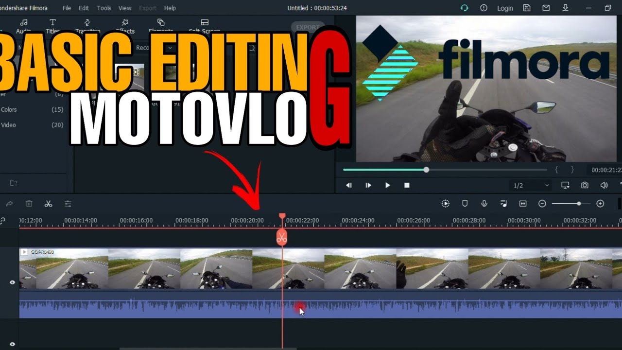 123 Basic editing video guna filmora *ini software yang aku guna