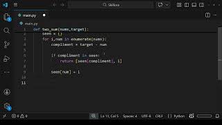 Leet Code Python Solution - Two Sum Open source Education Interview Preparation