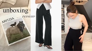 Aritzia Effortless Wider Pants Unboxing Review | Aritzia Size 10 | Aesthetics of Olive