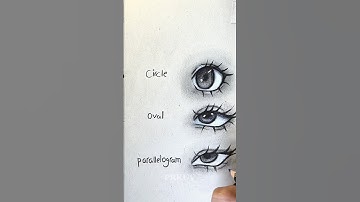 Drawing eyes in different shapes tutorial✏️ #drawing #tutorial #art #howtodraw #shorts