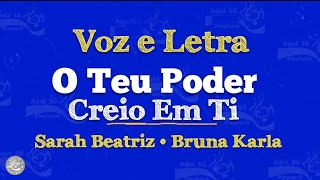 O Teu Poder (Creio em Ti) Famous For (I Believe) Sarah Beatriz e Bruna Karla [LETRA]