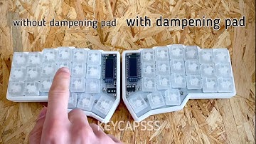 Crkbd split keyboard with dampening foam