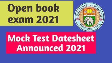 Sol Du open book exam mock test datesheet announced 2021