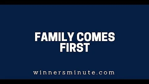 Family Comes First | The Winner's Minute With Mac Hammond