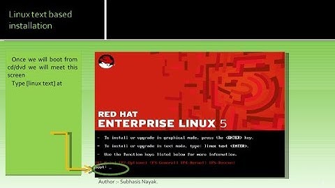 How to install Redhat 5 in Text mode (HD English) Final Version