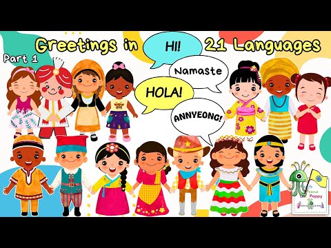How To Say Hello In 21 Different Languages p1 | Hello Around The World Song | Best Learning Video