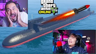 Furkan İle 9 Mi̇lyon Dolarlik Deni̇zalti Aldik Roket Sürdüm Furkanla Gta5 Online Serbest Takilmaca