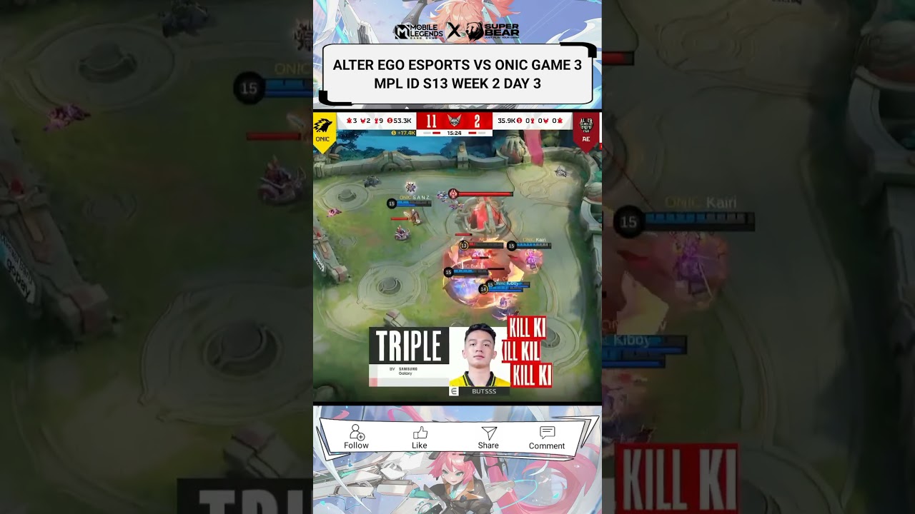 AE VS ONIC GAME 3 - MPL ID S13 