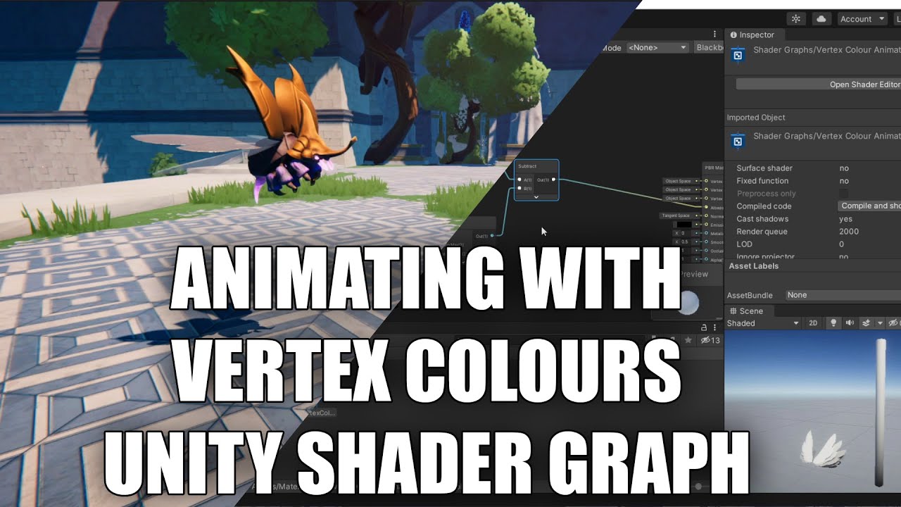 [Tutorial] Animate materials using vertex colours in Shader Graph | Unity VFX - This is a companion piece to my 7th Arcounter devlog that can be found here:   

 • Chimera and a Chain of Beetles | Arco...  
Project files: https://vederant.g