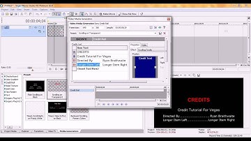 Adding Credit Rolls In Sony Vegas