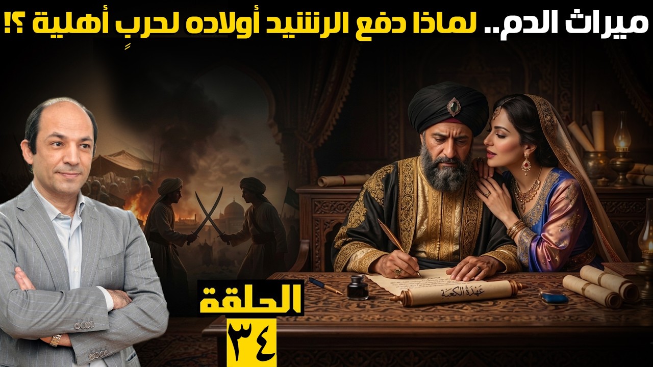 الصورة المصغرة للحلقة 34: بسبب زبيدة.. كيف قاد حبُّ الرشيد لزوجته لخطئه الأكبر في ولاية العهد وتفجير حربٍ أهلية بين أولاده؟
