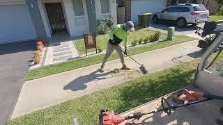 Turning Door Knocking into $50 in 20 Minutes | Satisfying daily lawn mowing