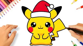 HOW TO DRAW A CUTE PIKACHU KAWAII EASY